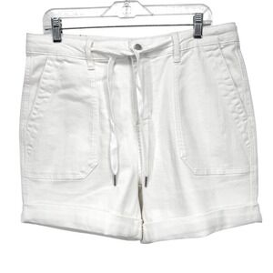 Judy Blue Denim Women's‎ Drawstring Cuffed Shorts JB150339 WHT-CO  Size XL